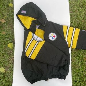 Vintage Pro Line Pittsburgh Steelers zip up Winter Jacket